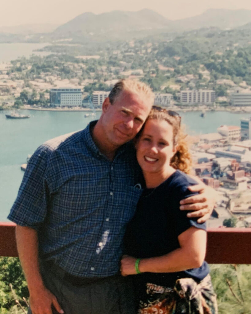 Jim Howard with Natalie Howard on their honeymoon // Jim Howard et Natalie Howard en lune de miel