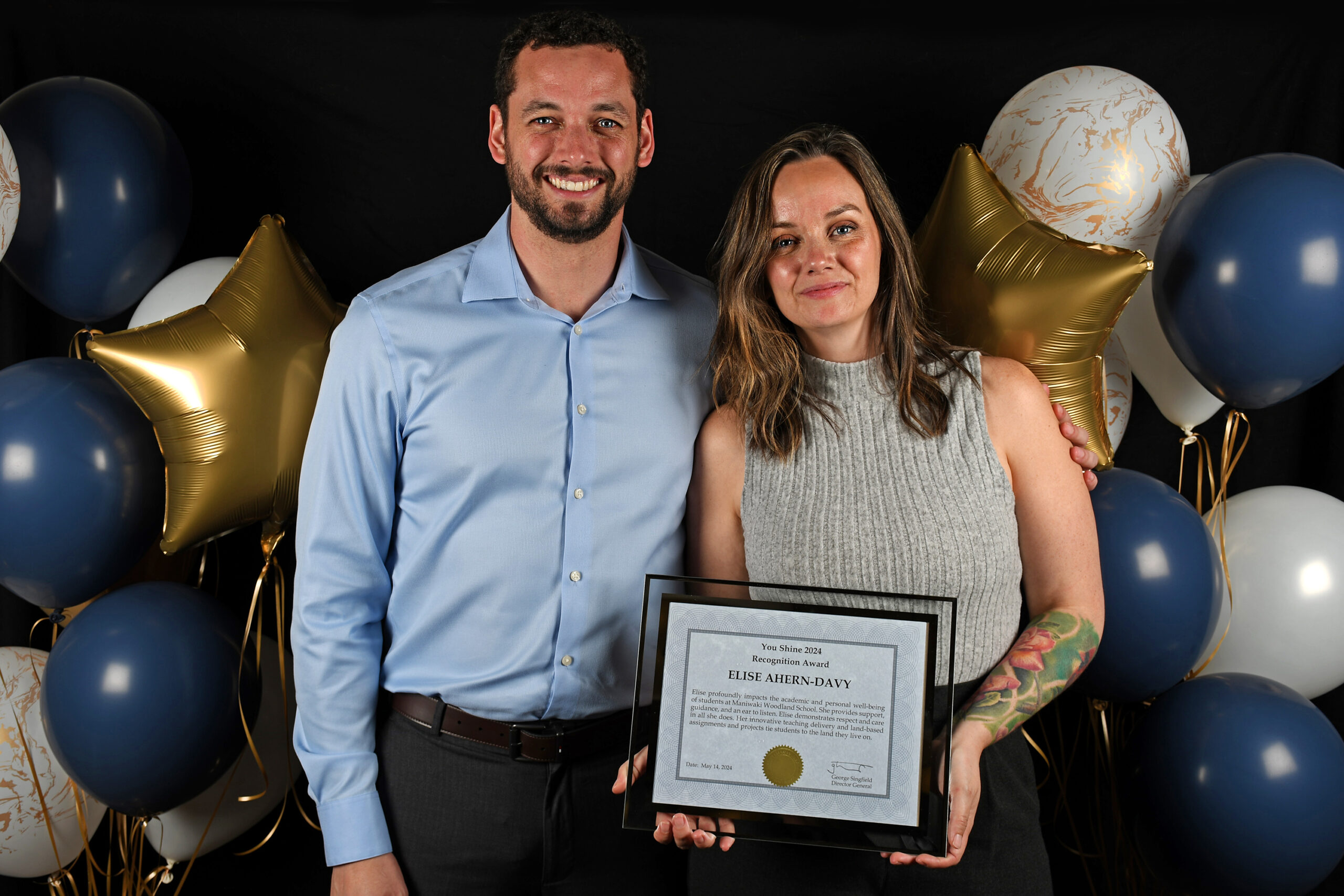 Photos style photobooth des gagnants avec leurs proposants