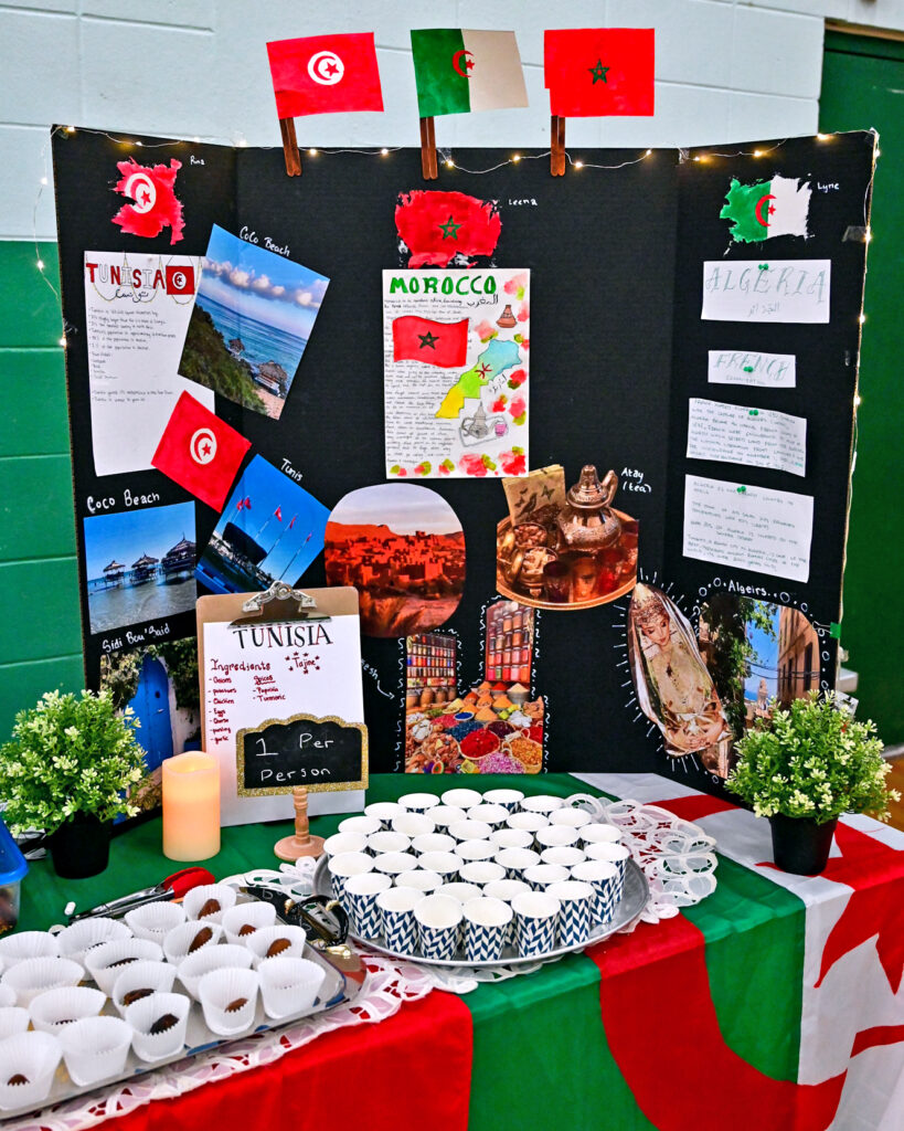 DSC_1246_8x10 A poster displaying information about Tunisia, Morocco and Algeria